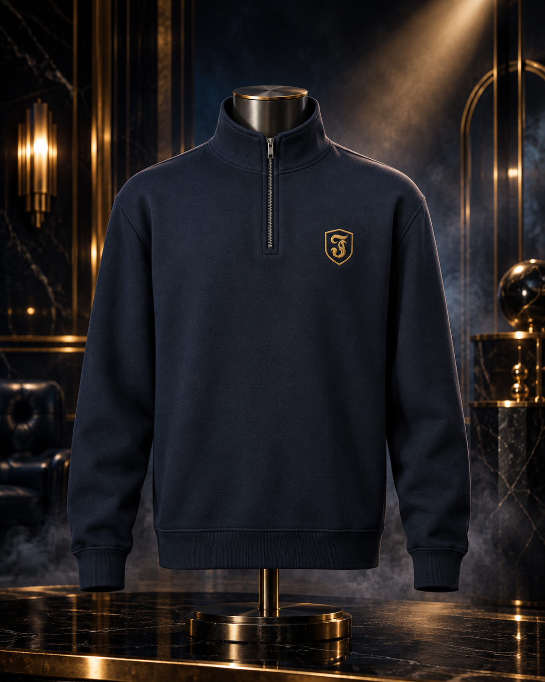 Jhanka Signature Quarter Zip Sweatshirt