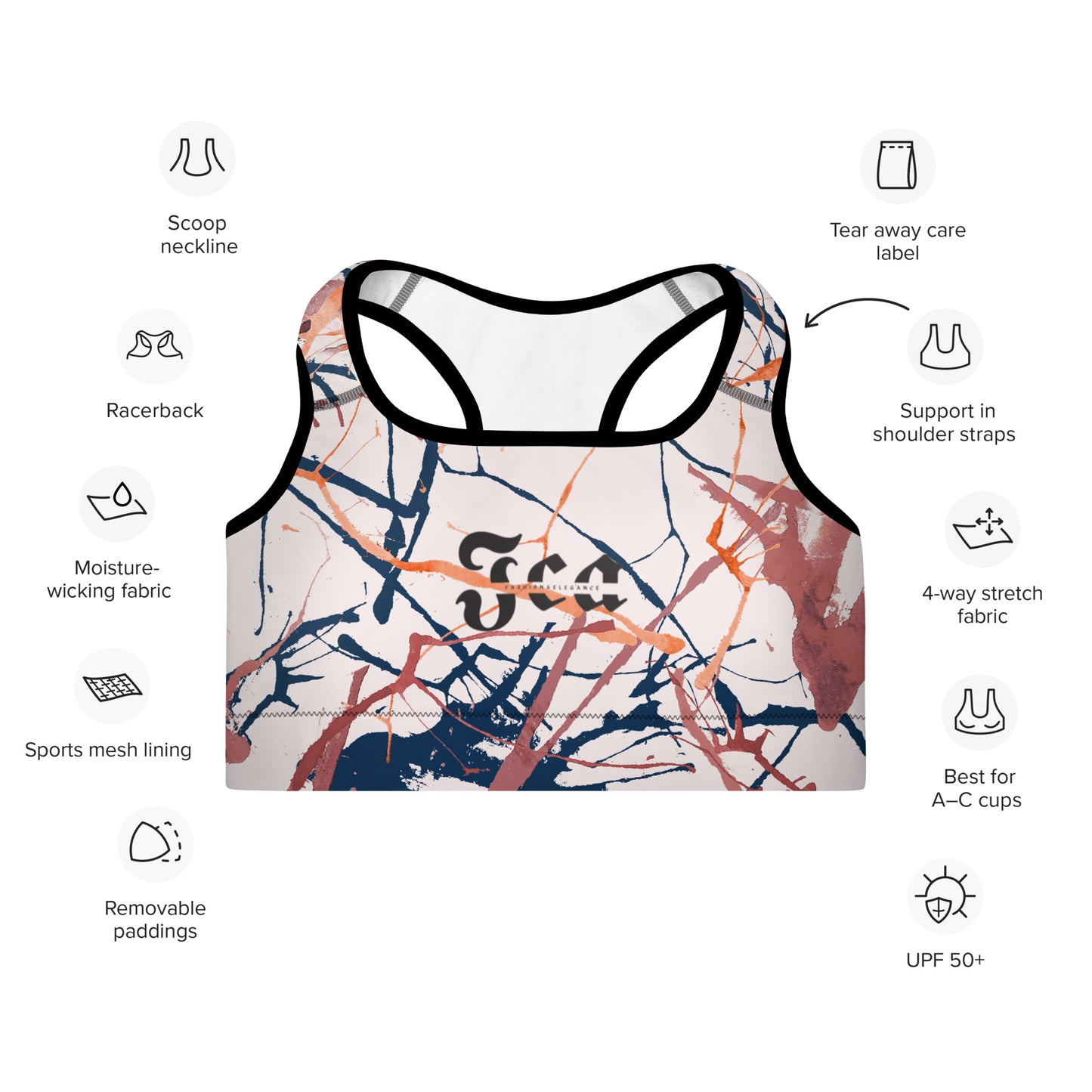 FlexiFit Sports Bra - Padded Sports Bra