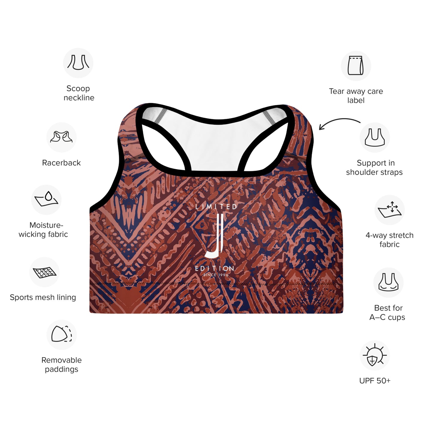 SpeedFlex Sports Bra - Padded Sports Bra