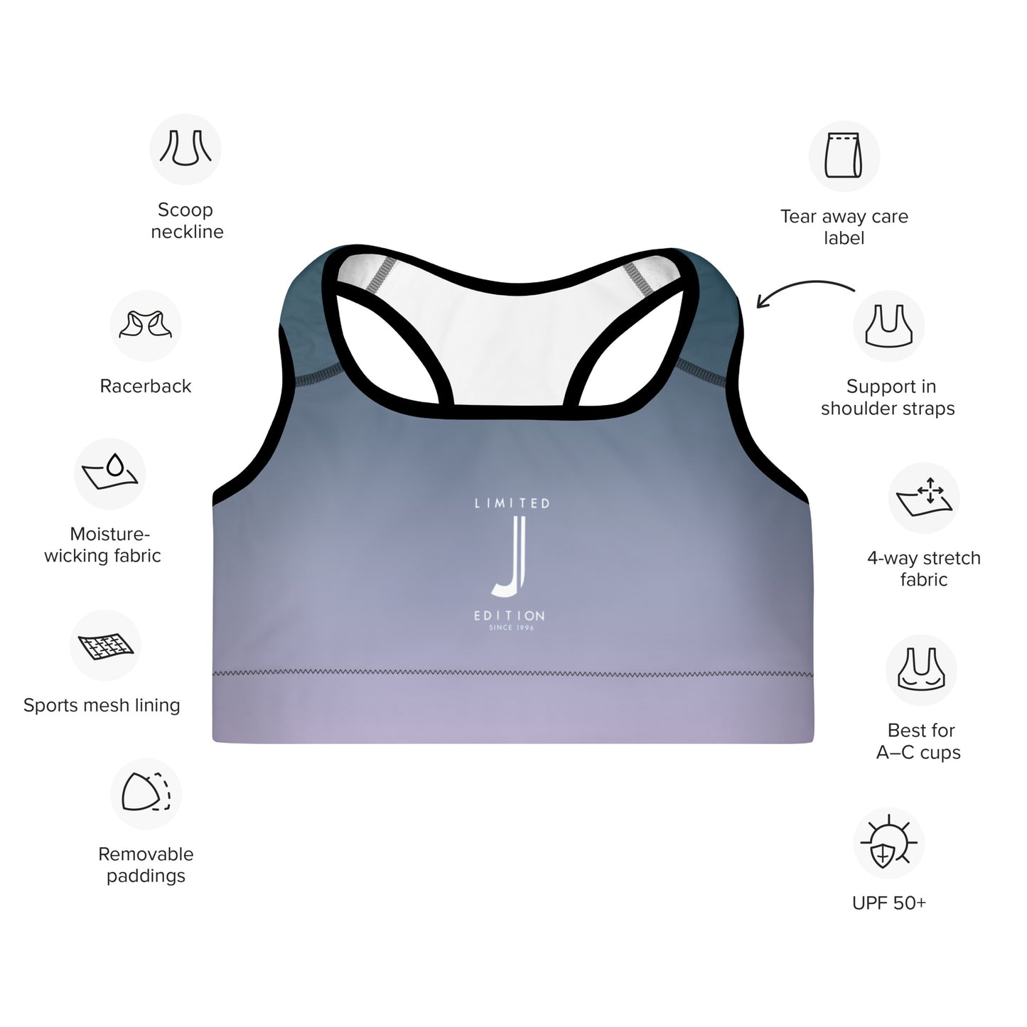 VitalFit Sports Bra - Padded Sports Bra