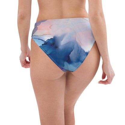 Palm Oasis Button Bikini - Recycled high-waisted bikini bottom