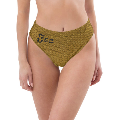 Seaside Chic Button Bikini - Recycled high-waisted bikini bottom