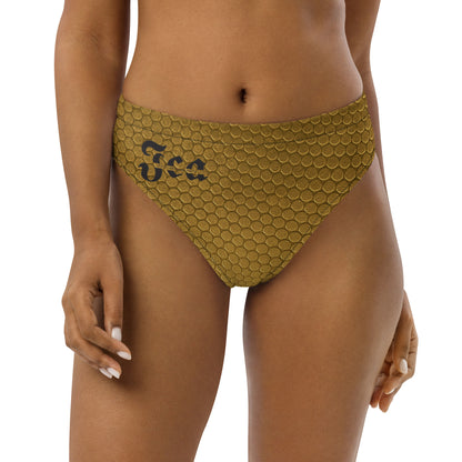 Seaside Chic Button Bikini - Recycled high-waisted bikini bottom