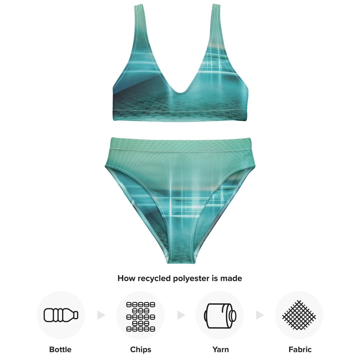 Jhanka Radiance Lagoon - Recycled high-waisted bikini