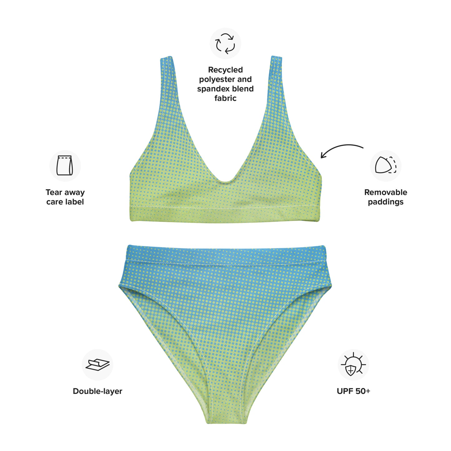 Jhanka Zenith Oasis - Recycled high-waisted bikini