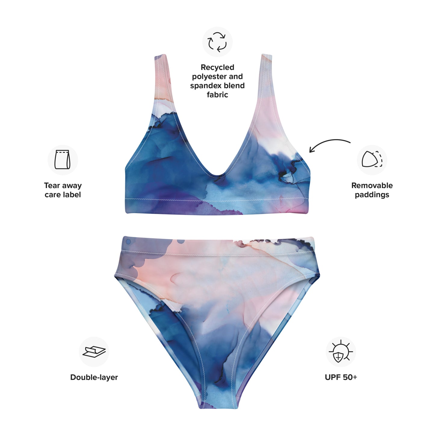 Jhanka Mirage Cove - Recycled high-waisted bikini