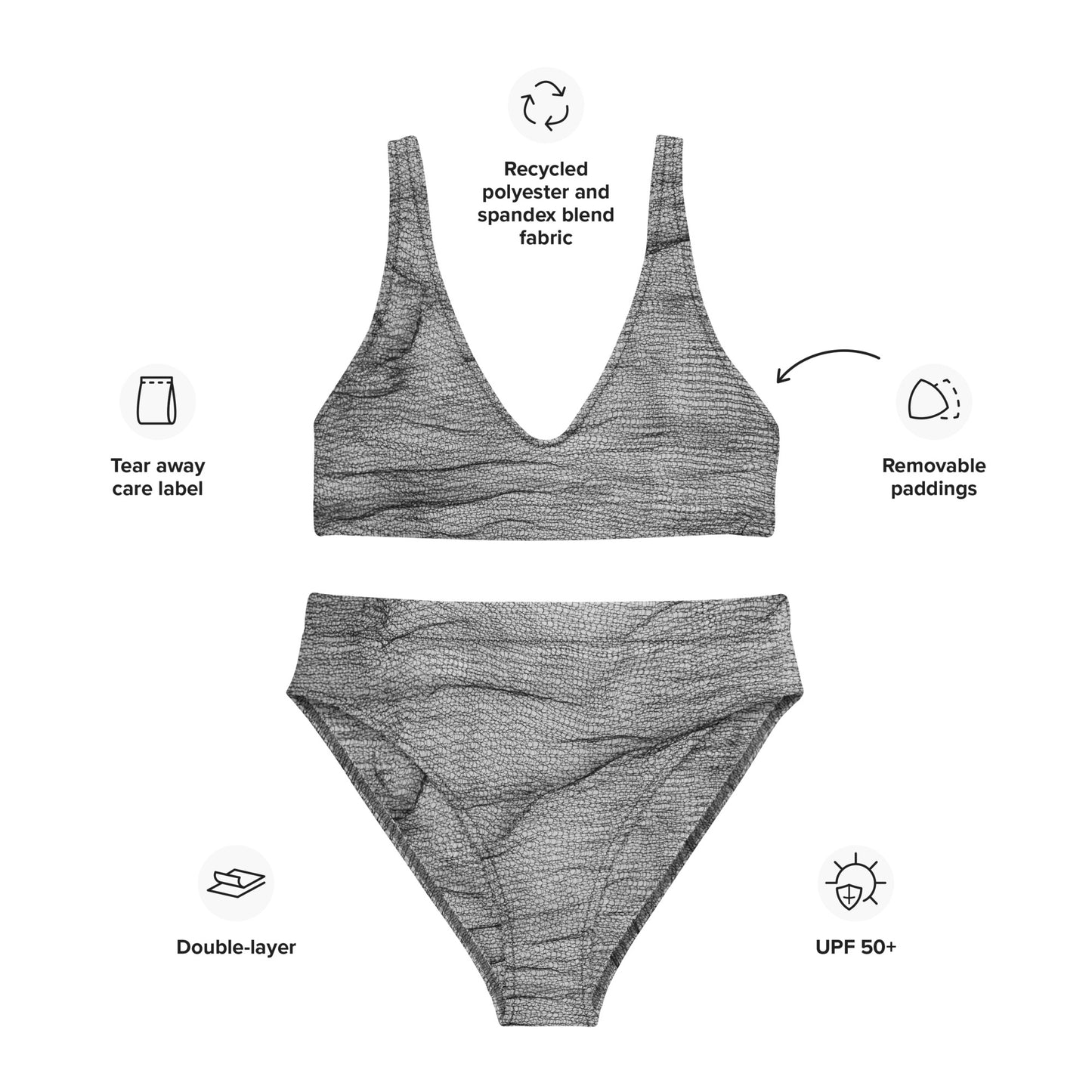 Jhanka Cove Elevation Lagoon - Recycled high-waisted bikini