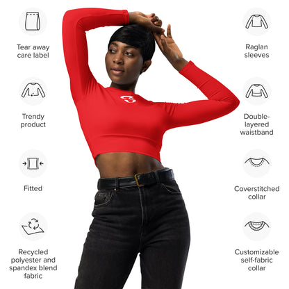 Jhanka CropTopCouture - Recycled long-sleeve crop top