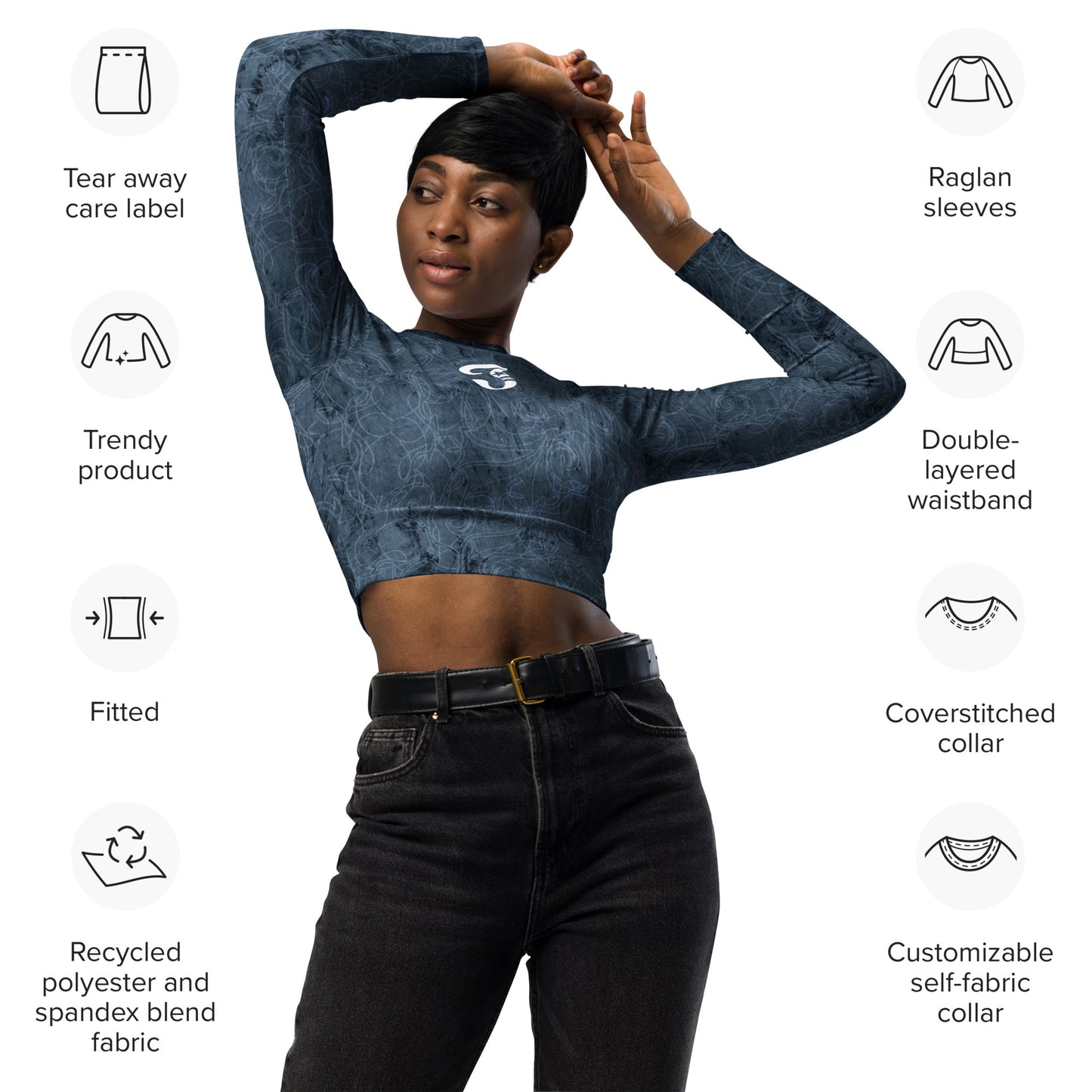 Jhanka CropTopCutie - Recycled long-sleeve crop top