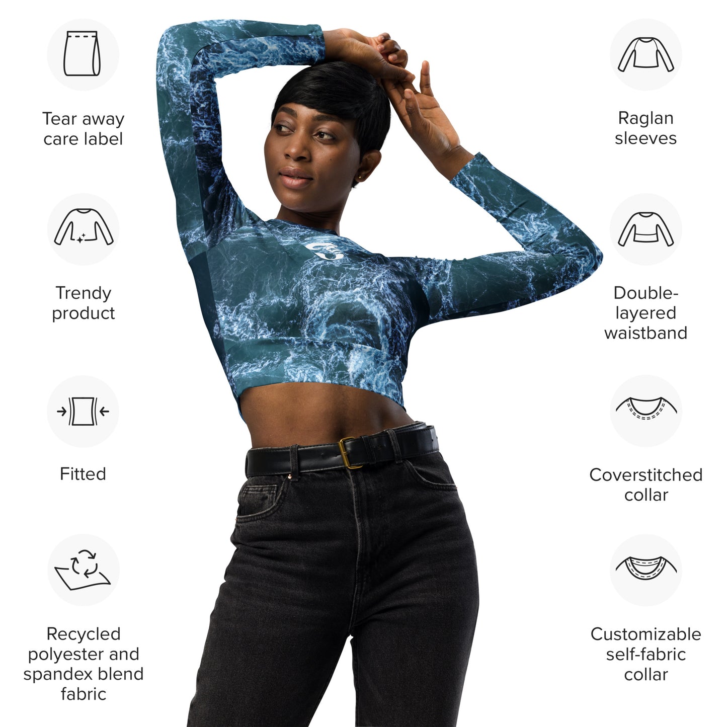 Jhanka ChicCropTop - Recycled long-sleeve crop top