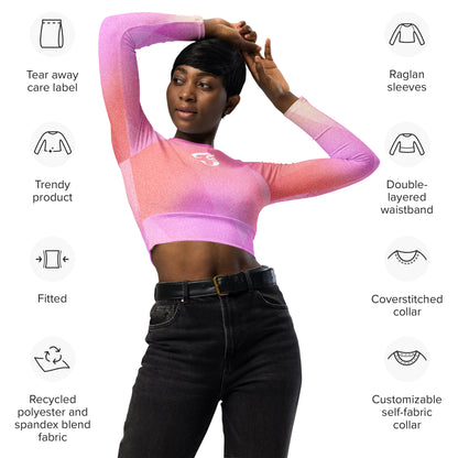 Jhanka SleekAndSexy - Recycled long-sleeve crop top