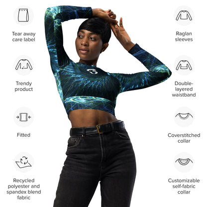 Jhanka FitnessFashion - Recycled long-sleeve crop top