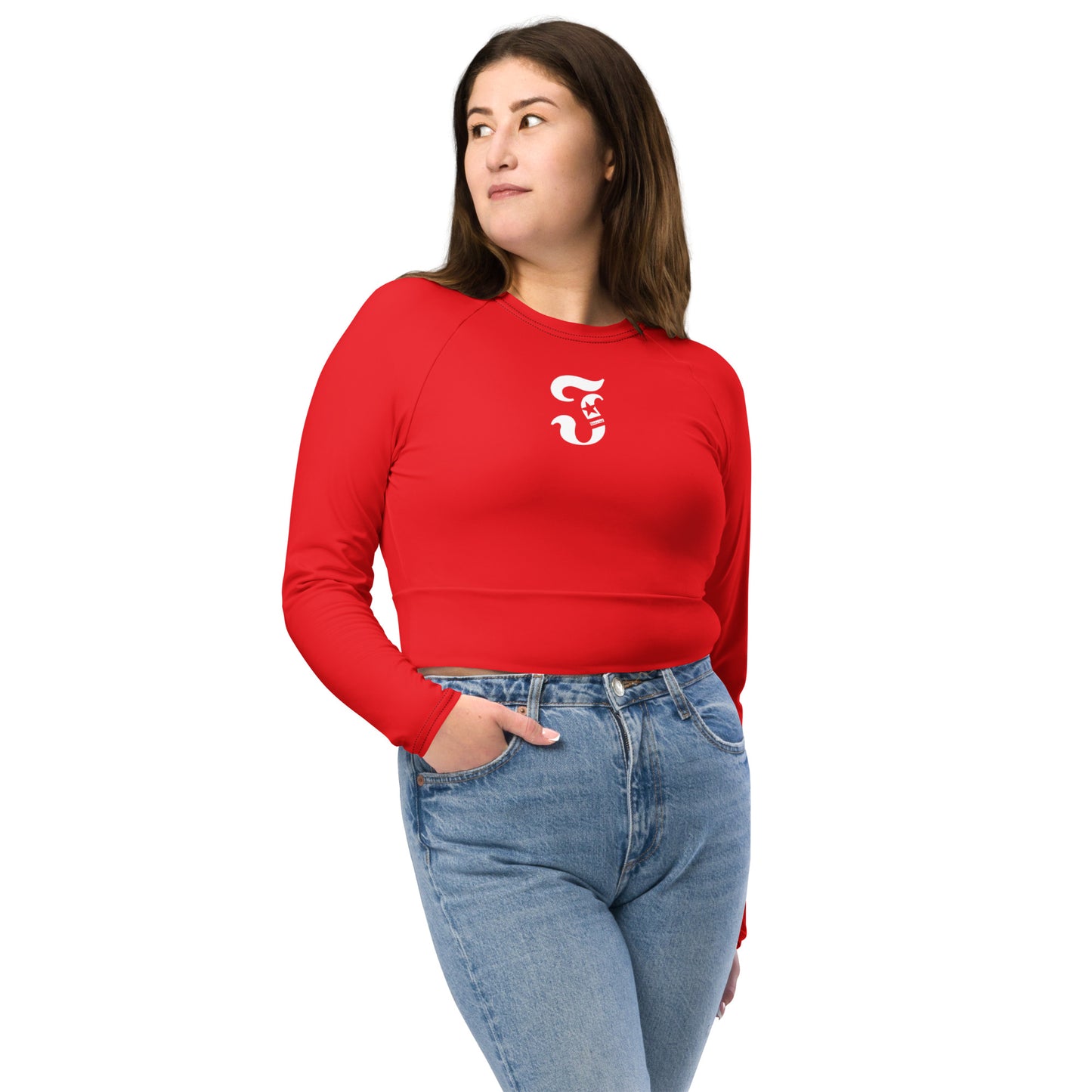 Jhanka CropTopCouture - Recycled long-sleeve crop top