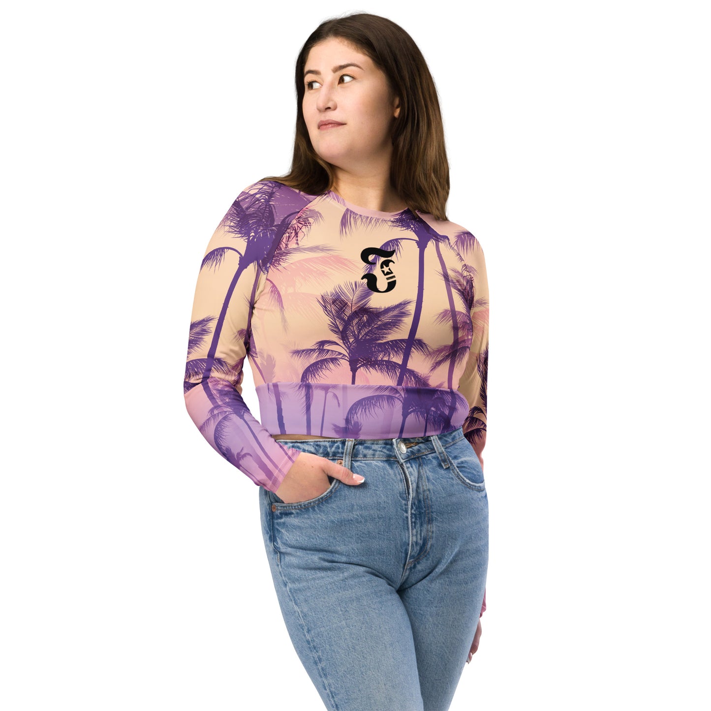 Jhanka SleekAndSporty - Recycled long-sleeve crop top