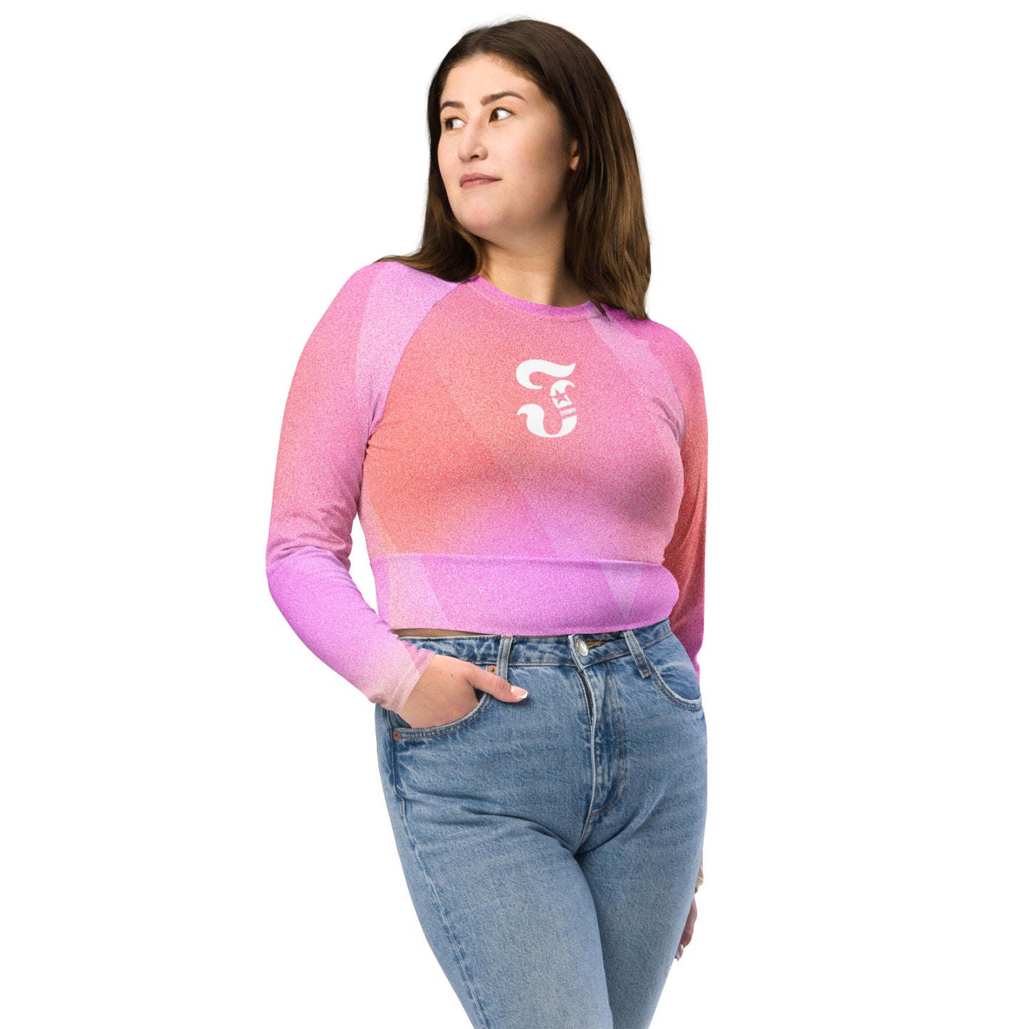 Jhanka SleekAndSexy - Recycled long-sleeve crop top