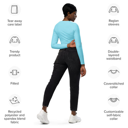 Jhanka FierceFitness - Recycled long-sleeve crop top