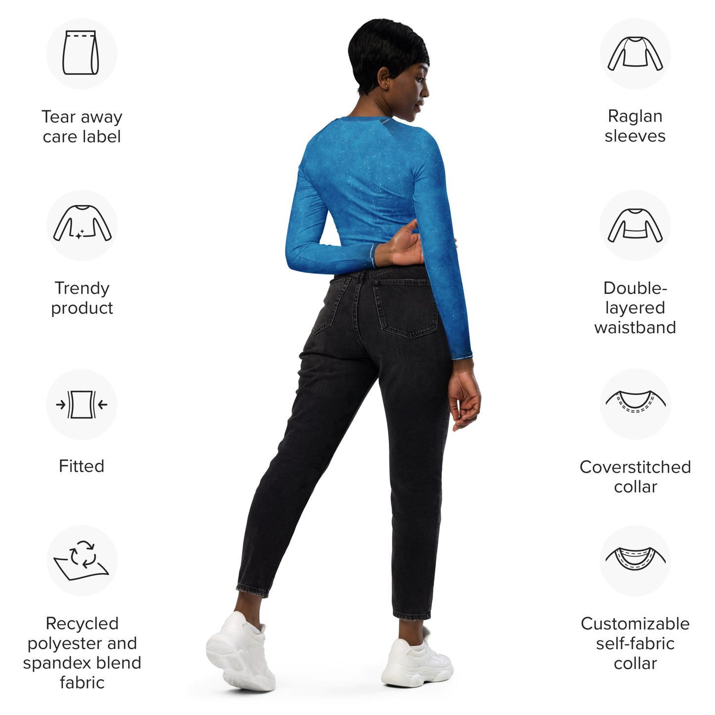 Jhanka FitnessFashionista - Recycled long-sleeve crop top