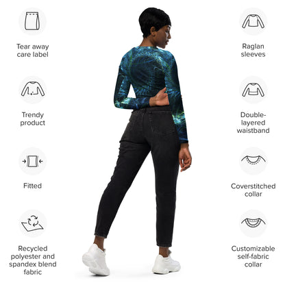 Jhanka FitnessFashion - Recycled long-sleeve crop top