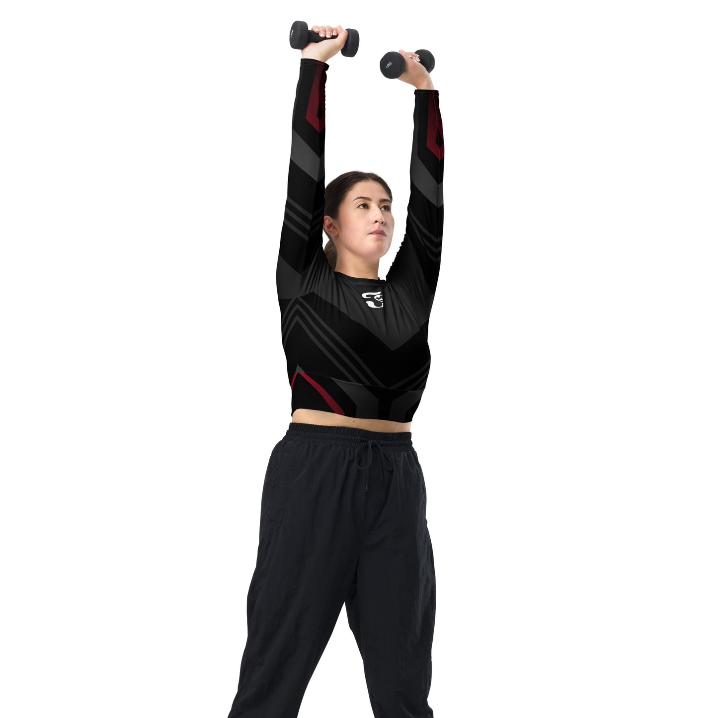 Jhanka AthleisureWear - Recycled long-sleeve crop top