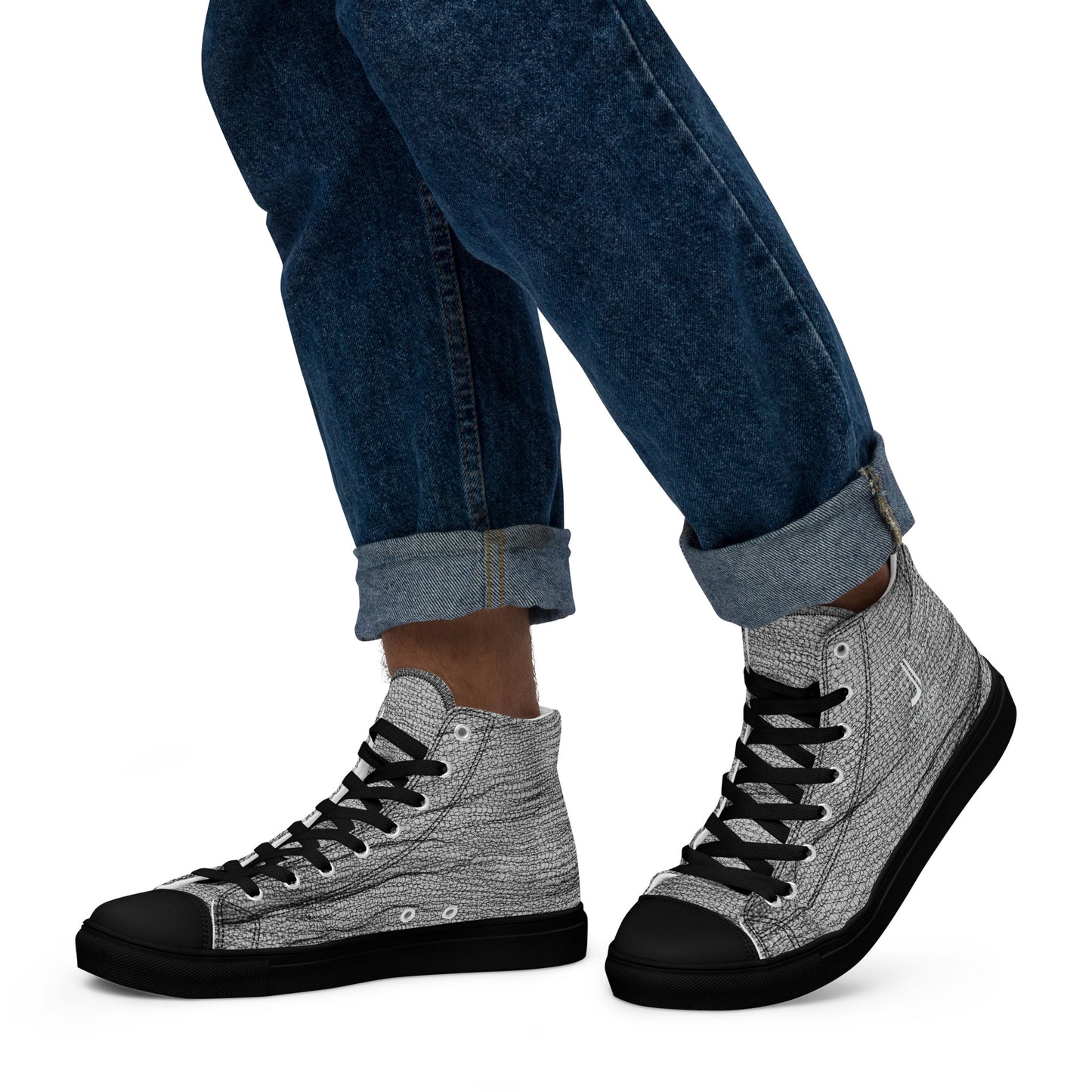 Jhanka Jagger - Men’s high top canvas shoes