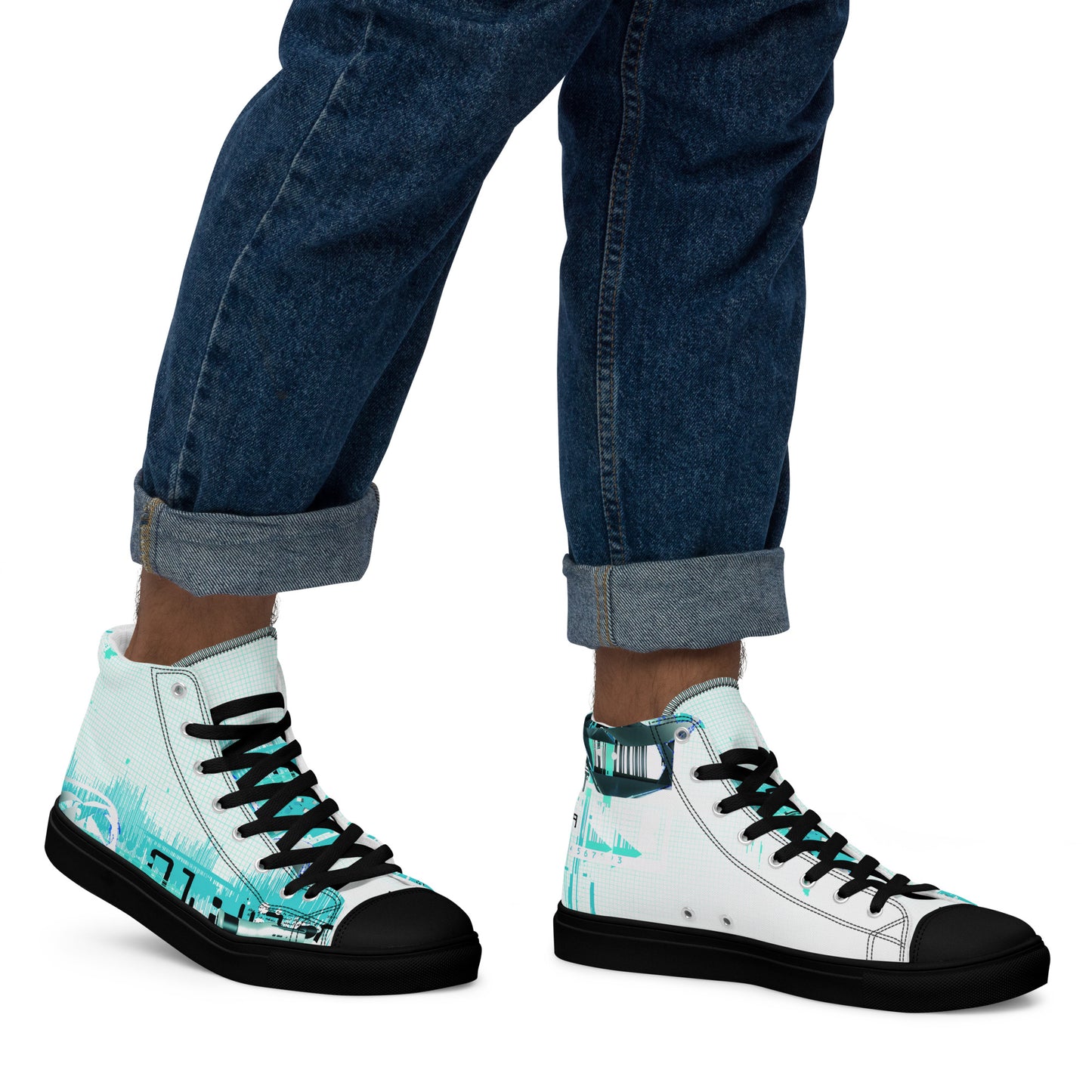 Jhanka Jagger - Men’s high top canvas shoes