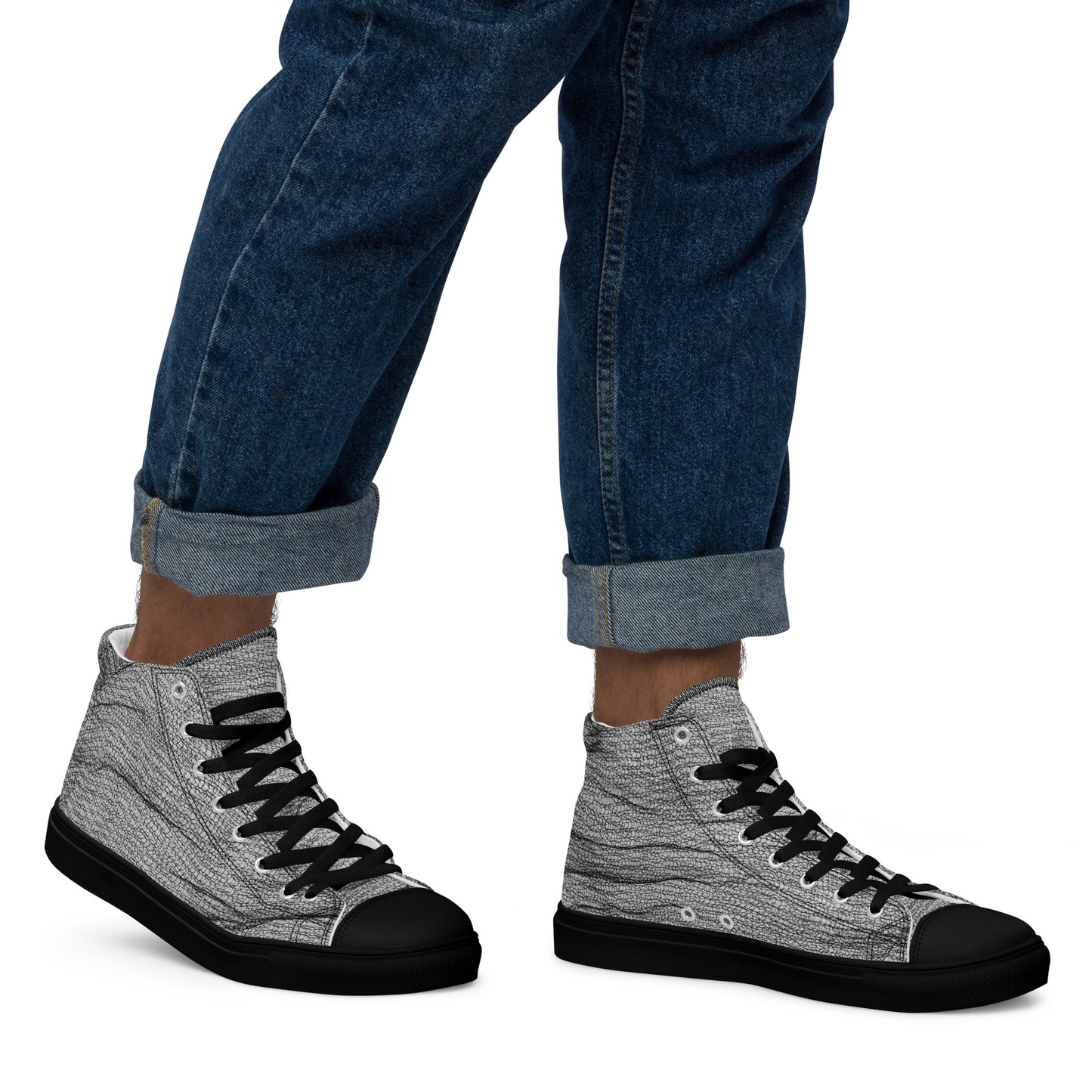 Jhanka Jagger - Men’s high top canvas shoes