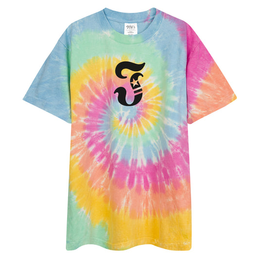 Electric Eclipse - Oversized tie-dye t-shirt