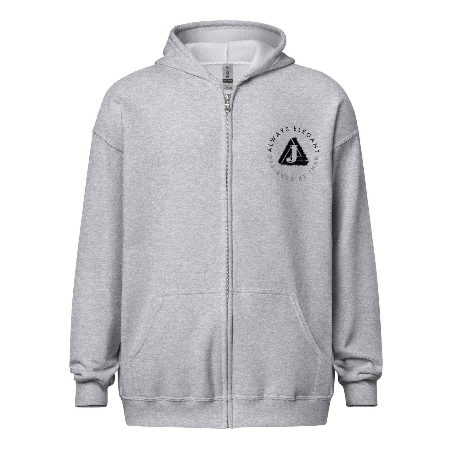 Jhanka Crest Zip - Unisex heavy blend zip hoodie