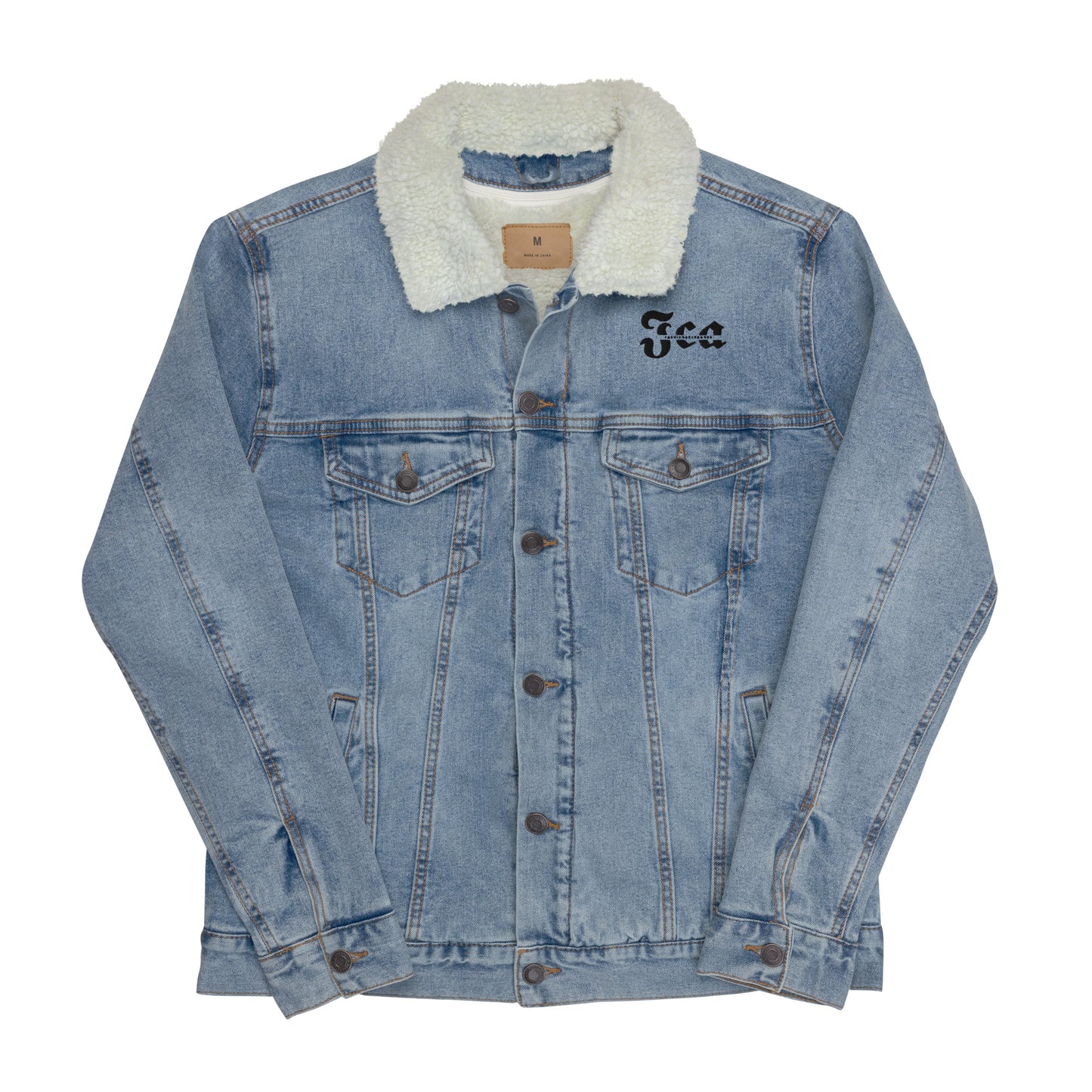 Jhanka Fashion 1100 - Unisex denim sherpa jacket