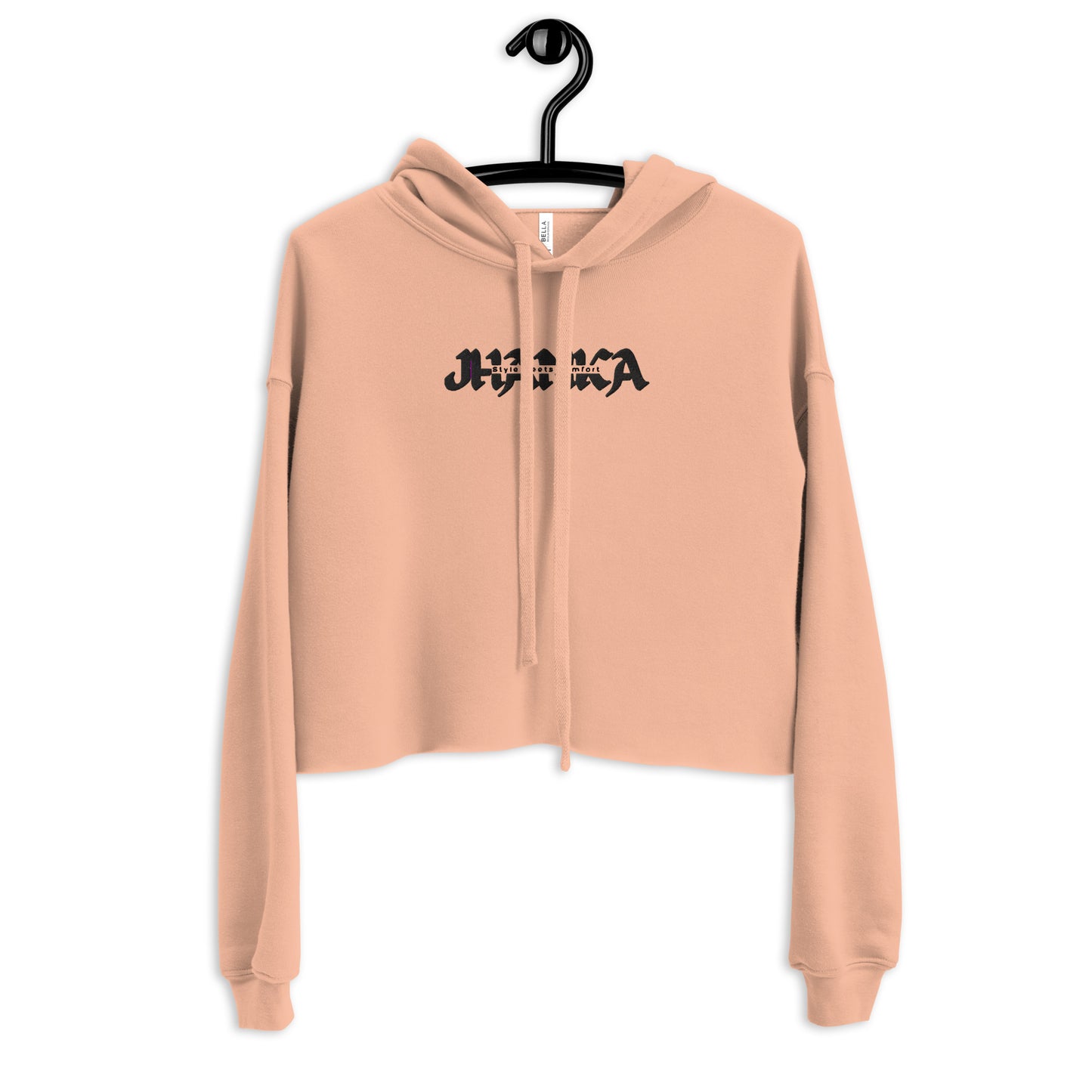 Jhanka Pink Petal Pout - Crop Hoodie