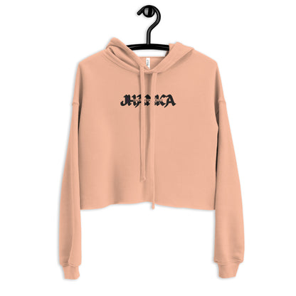 Jhanka Pink Petal Pout - Crop Hoodie