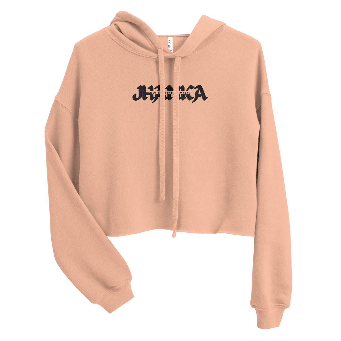 Jhanka Pink Petal Pout - Crop Hoodie